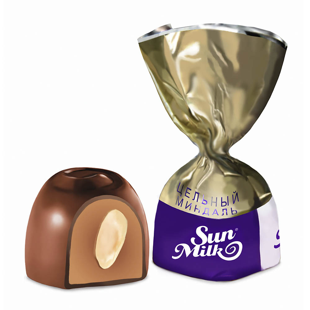 «Цельный миндаль» (молочный шоколад) 2000г